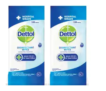 ePharmacy Dettol disinfectant wipes hospital graded 120 pack offer