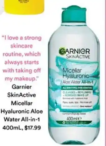 Priceline Garnier SkinActive Micellar Hyaluronic Aloe Water All-in-1 offer