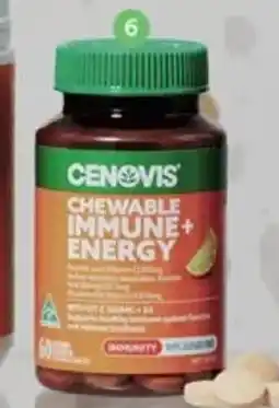 Priceline Cenovis Chewable Immune + Energy Orange Flavour offer