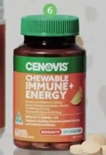 Priceline Cenovis Chewable Immune + Energy Orange Flavour offer