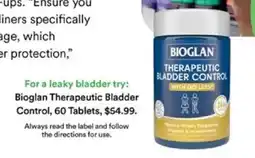 Priceline Bioglan Therapeutic Bladder Control offer