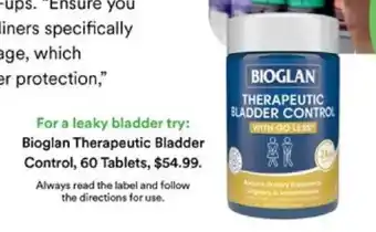 Priceline Bioglan Therapeutic Bladder Control offer