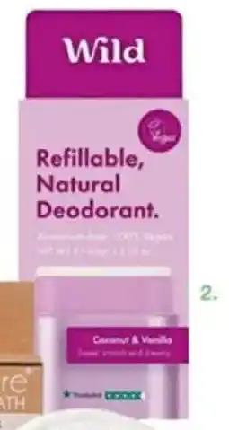 Priceline Wild Refillable Natural Deodorant Coconut & Vanilla offer