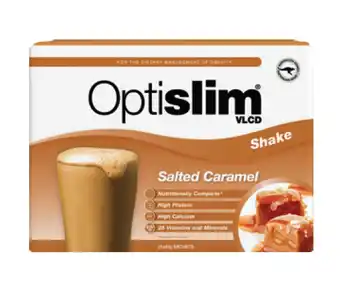 Chemist Warehouse Optislim vlcd shake 21 x 43g sachets - caramel offer