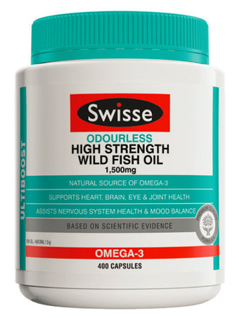 Chemist Warehouse Swisse odourless high strength wild fish oil 1,500mg 400 capsules offer