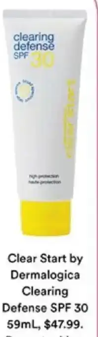 Priceline Clear Start by Dermalogica Clearing Defense SPF 30 offer