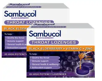 Chemist Warehouse Sambucol throat 20 lozenges offer