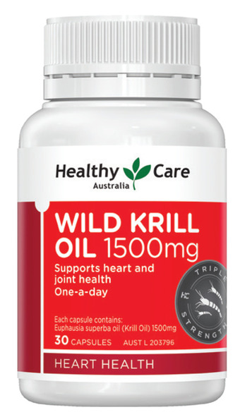 Chemist Warehouse Healthy care wild krill oil 1500mg 30 capsules offer