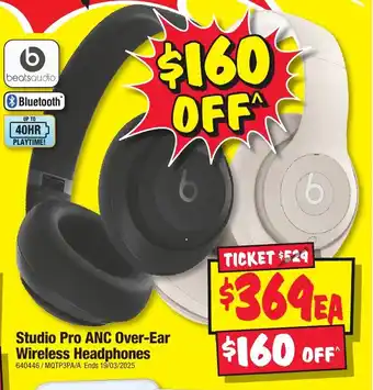 JB Hi-Fi Studio Pro ANC Over-Ear Wireless Headphones offer