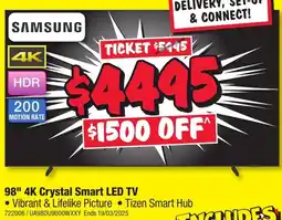 JB Hi-Fi 4K Crystal Smart LED TV offer