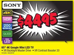 JB Hi-Fi 85" 4K Google Mini LED TV offer