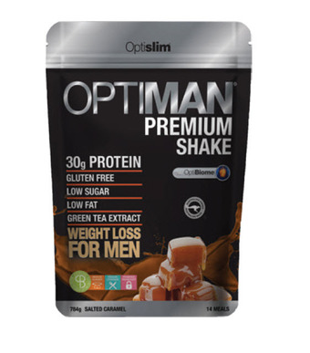 Optislim optiman premium shake salted caramel shake 784g