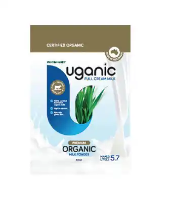 Uganic milk powder full cream 800g