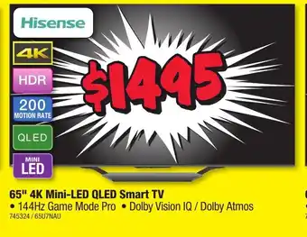 JB Hi-Fi 65" 4K Mini-LED QLED Smart TV offer