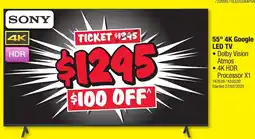 JB Hi-Fi 55" 4K Google LED TV offer