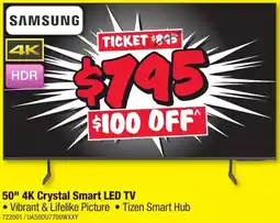 JB Hi-Fi 50" 4K Crystal Smart LED TV offer