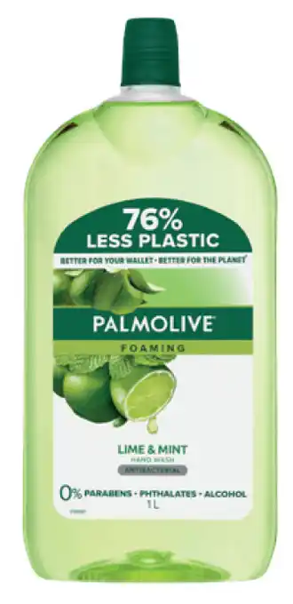 Chemist Warehouse Palmolive foaming antibacterial hand wash lime & mint refill & save 1l offer