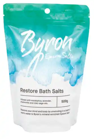 Chemist Warehouse Byron bath salts 500g - restore offer