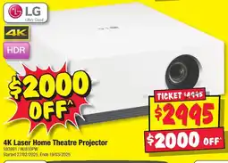 JB Hi-Fi 4K Laser Home Theatre Projector offer