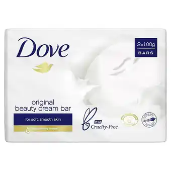 Chemist Warehouse Dove beauty bar regular 2 x 100g pack offer
