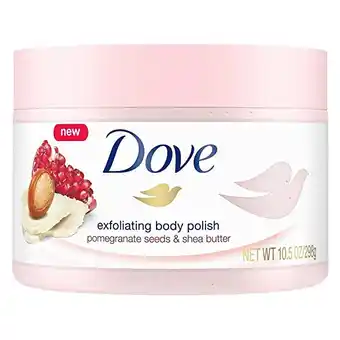 Chemist Warehouse Dove exfoliating body scrub pomegranate seeds & shea butter 225ml offer