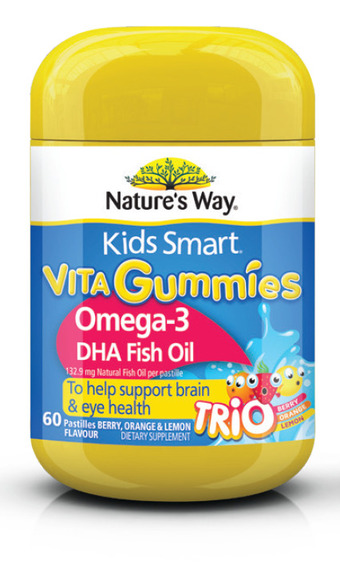 Nature's way kids smart vita gummies - omega-3 dha fish oil 60 pastilles