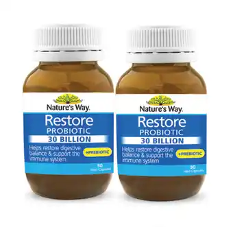 Chemist Warehouse Nature’s way restore probiotic 30 billion 30 capsules offer