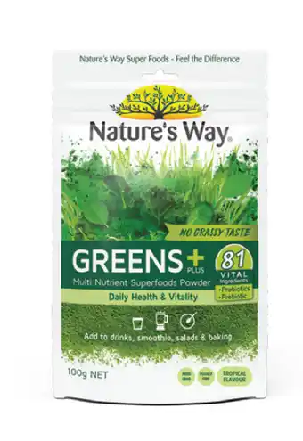 Chemist Warehouse Nature’s way greens + 100g powder offer