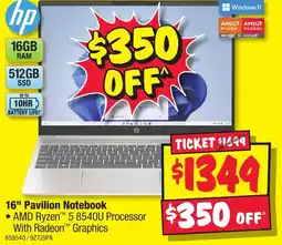 JB Hi-Fi 16" Pavilion Notebook offer