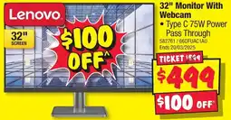 JB Hi-Fi 32" Monitor With Webcam offer