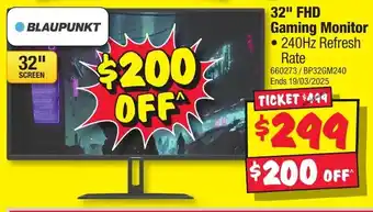 JB Hi-Fi 32" FHD Gaming Monitor offer