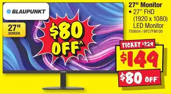 JB Hi-Fi 27" Monitor • 27" FHD offer