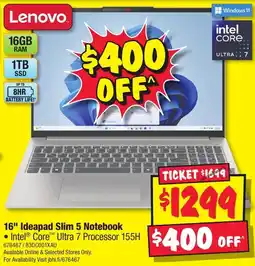 JB Hi-Fi 16" Ideapad Slim 5 Notebook offer