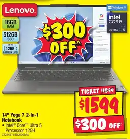 JB Hi-Fi 14" Yoga 7 2-In-1 Notebook offer