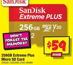 JB Hi-Fi 256GB Extreme Plus Micro SD Card offer