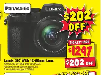 JB Hi-Fi Lumix G97 With 12-60mm Lens offer