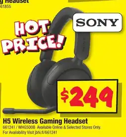 JB Hi-Fi H5 Wireless Gaming Headset offer