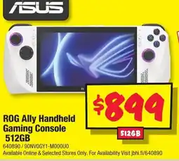 JB Hi-Fi ROG Ally Handheld Gaming Console offer