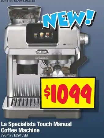 JB Hi-Fi La Specialista Touch Manual Coffee Machine offer