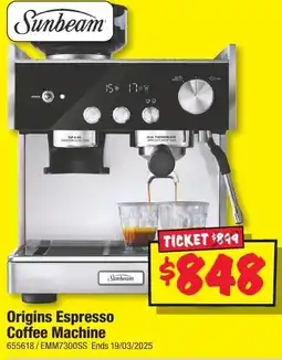 JB Hi-Fi Origins Espresso Coffee Machine offer