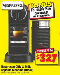 JB Hi-Fi Nespresso Citiz & Milk Capsule Machine offer