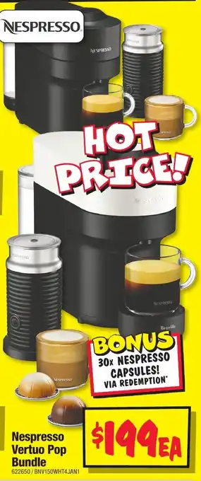 JB Hi-Fi Nespresso Vertuo Pop Bundle offer