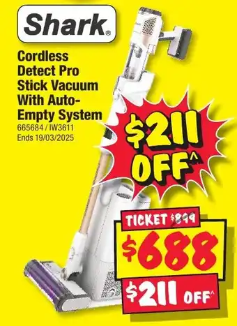 JB Hi-Fi Cordless Detect Pro Stick Vacuum With Auto- Empty System offer