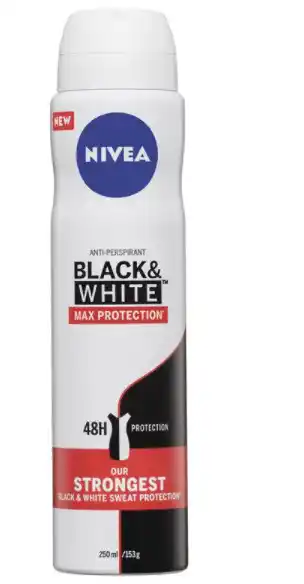 Nivea deodorant aero women black and white max protection 250ml