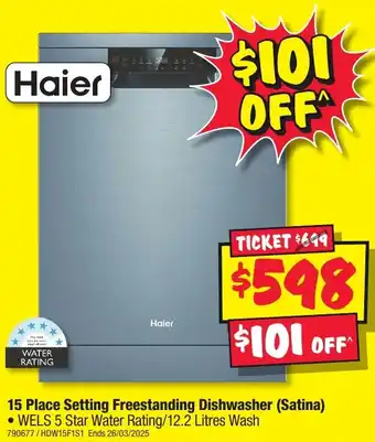 JB Hi-Fi Freestanding Dishwasher offer