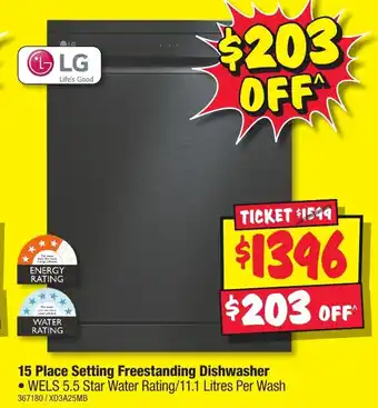 JB Hi-Fi Freestanding Dishwasher offer