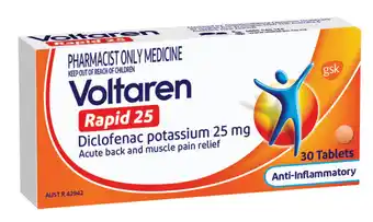 Chemist Warehouse Voltaren rapid 25mg 30 tablets offer