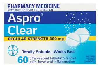Chemist Warehouse Aspro clear 60 tablets offer