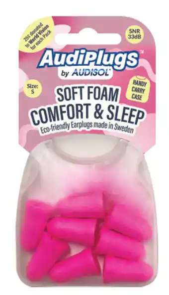 Chemist Warehouse Audiplugs soft foam comfort & sleep ear plugs 4 pairs offer