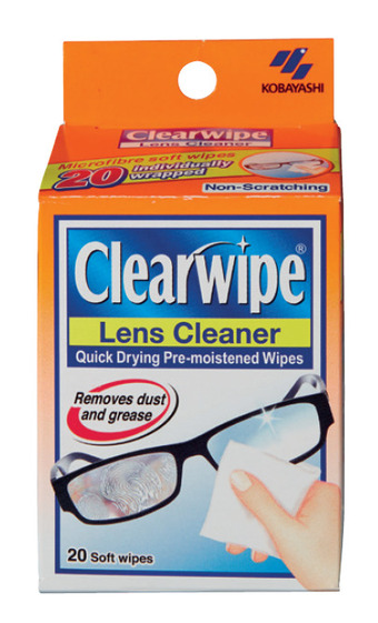 Clearwipe lens cleaner 20 wipes